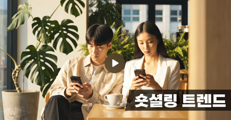 z세대 트렌드 키워드 숏셜링 영상 썸네일.