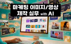 마케팅아카데미 마케팅 이미지 영상 제작 실무 with AI 강의 - 인공지능 기반 광고 배너 및 숏폼 동영상 콘텐츠 디자인 교육